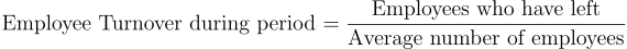 Figure 34: Employee turnover formula